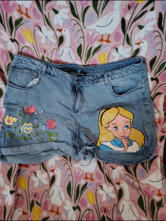 Her Universe Pants - Alice In Wonderland Denim Shorts